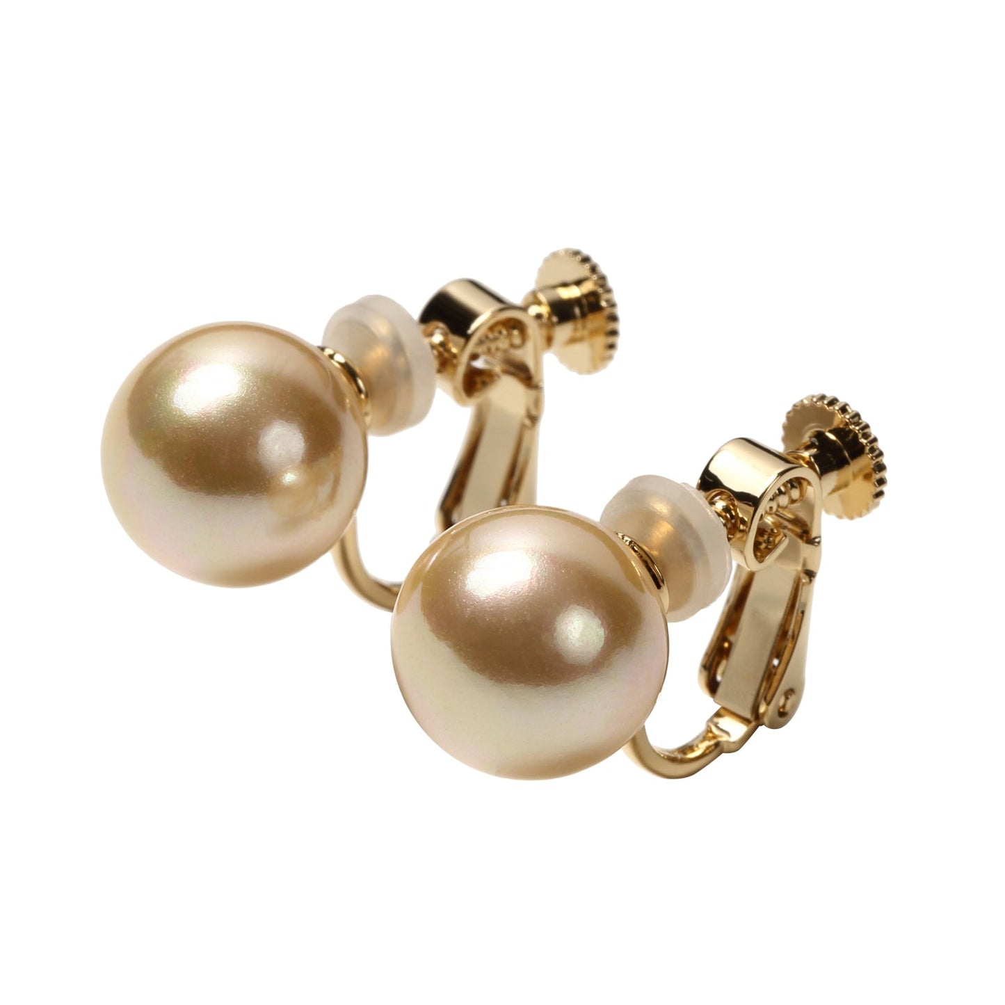 1粒イヤリング ゴールド